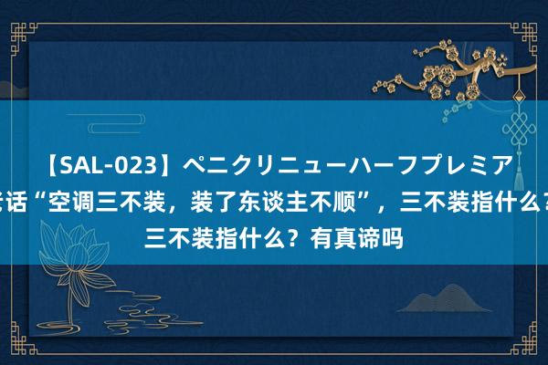 【SAL-023】ペニクリニューハーフプレミアム4時間 老话“空调三不装，装了东谈主不顺”，三不装指什么？有真谛吗