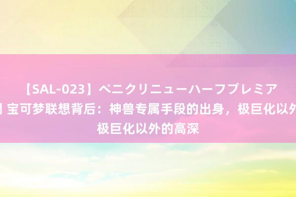 【SAL-023】ペニクリニューハーフプレミアム4時間 宝可梦联想背后：神兽专属手段的出身，极巨化以外的高深