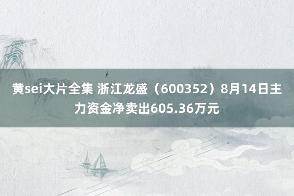 黄sei大片全集 浙江龙盛（600352）8月14日主力资金净卖出605.36万元