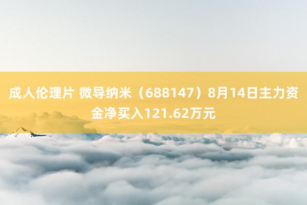 成人伦理片 微导纳米（688147）8月14日主力资金净买入121.62万元