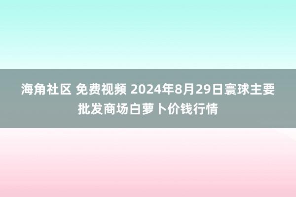 海角社区 免费视频 2024年8月29日寰球主要批发商场白萝卜价钱行情