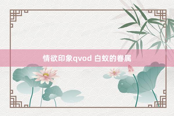 情欲印象qvod 白蚁的眷属